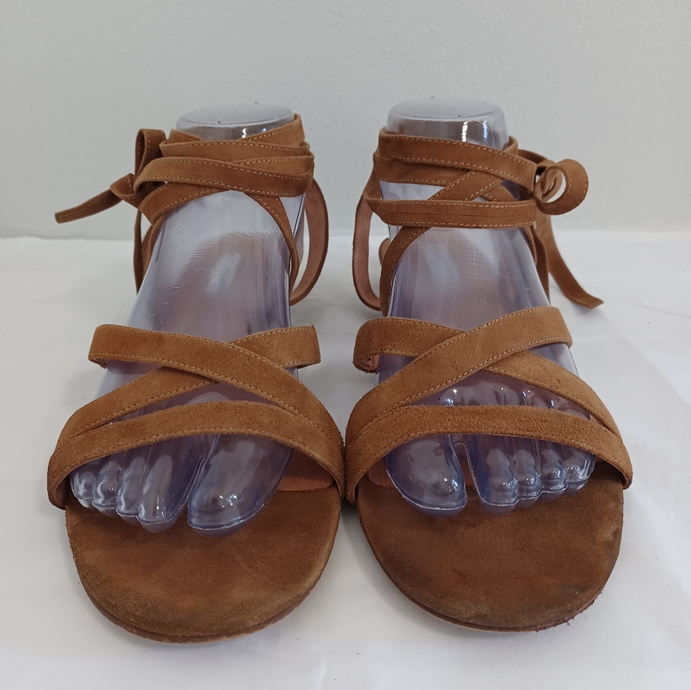 Halogen sandals Brown suede leather size 9.5m